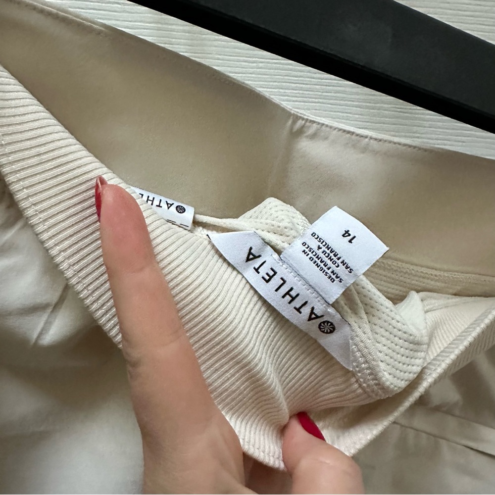 Athleta Women's Brooklyn Mid Rise 13 1/2" Skort Bone sz 14 cream tan skirt - Picture 6 of 7